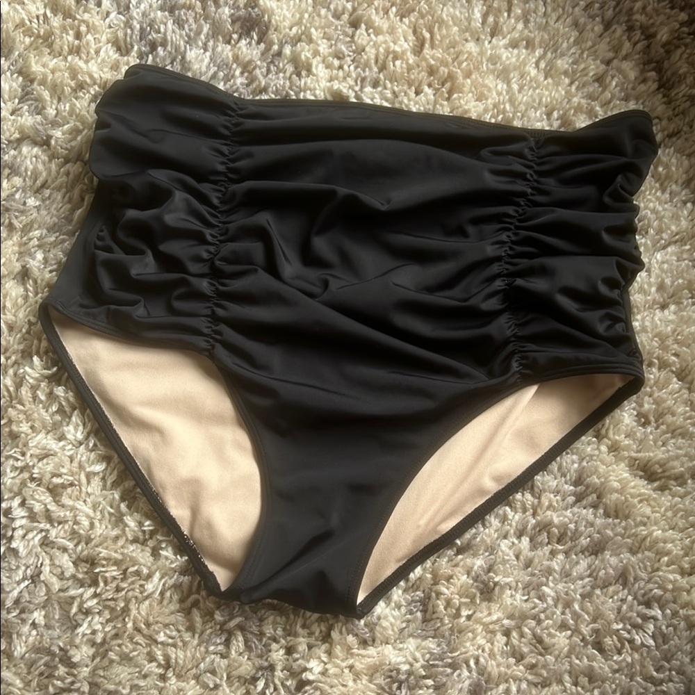 Kortni Jeane Black High-Waisted Bikini Bottom